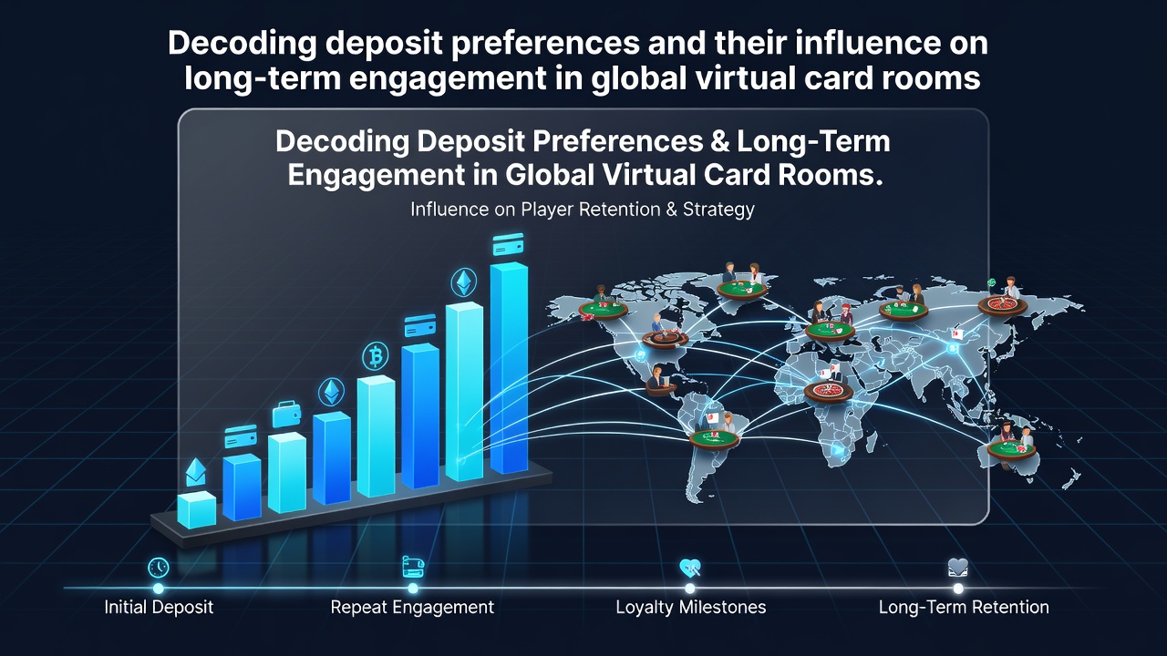 Global virtual card room interface showing various deposit options including e-wallets and bank transfers