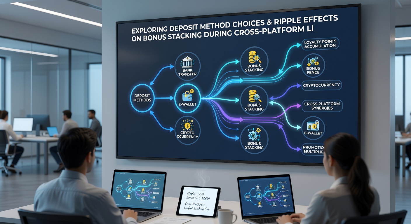 Flowchart depicting how deposit methods interact with bonus rules in multi-device poker tournament entries