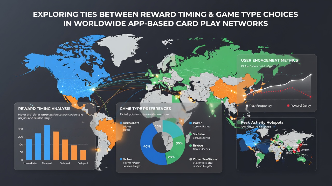 Data visualization of reward timing effects on card game choices in mobile networks