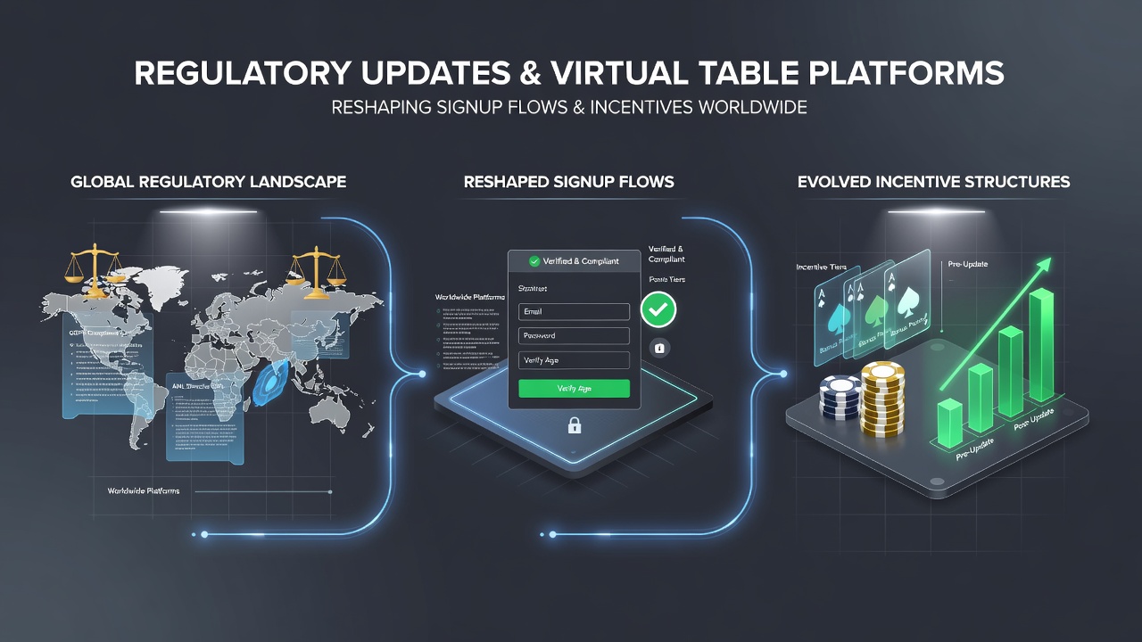 Regulatory updates impacting signup processes on virtual table platforms