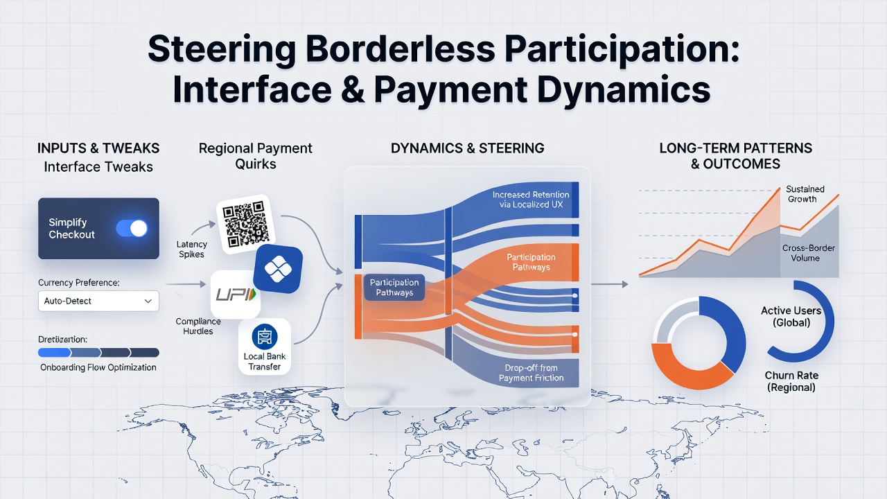 Visual representation of interface elements and payment flows across global card platforms