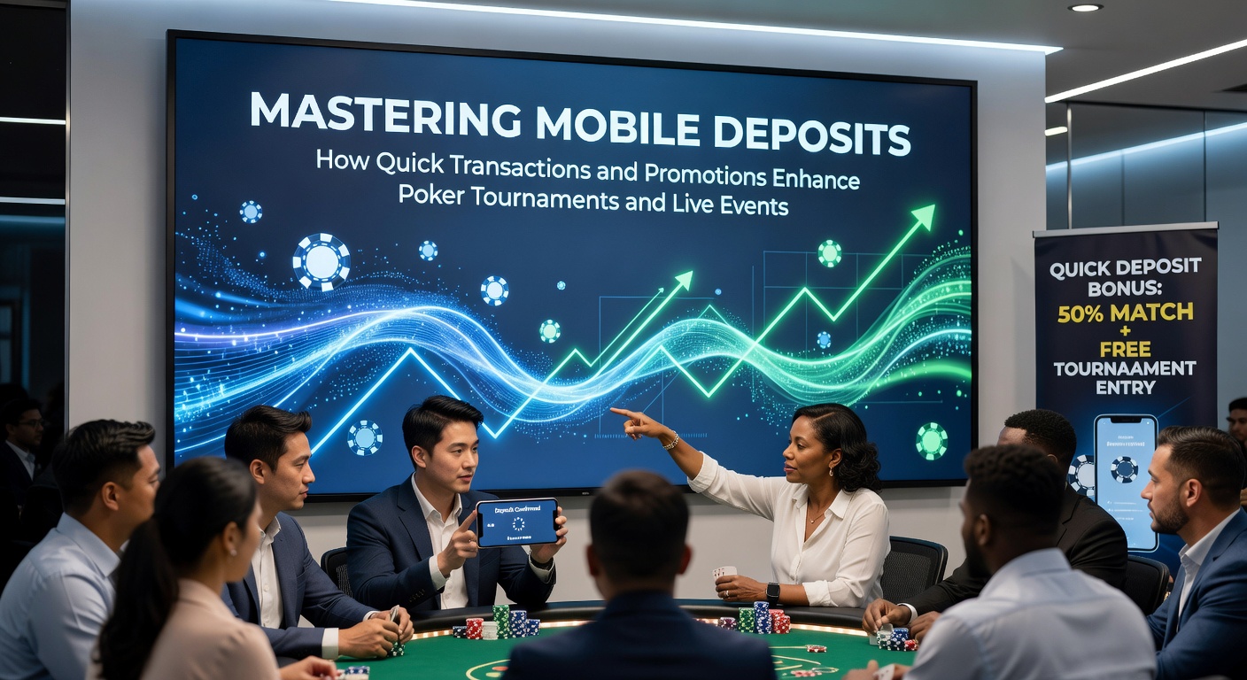Live dealer poker table on mobile screen with a promotions banner highlighting deposit bonuses