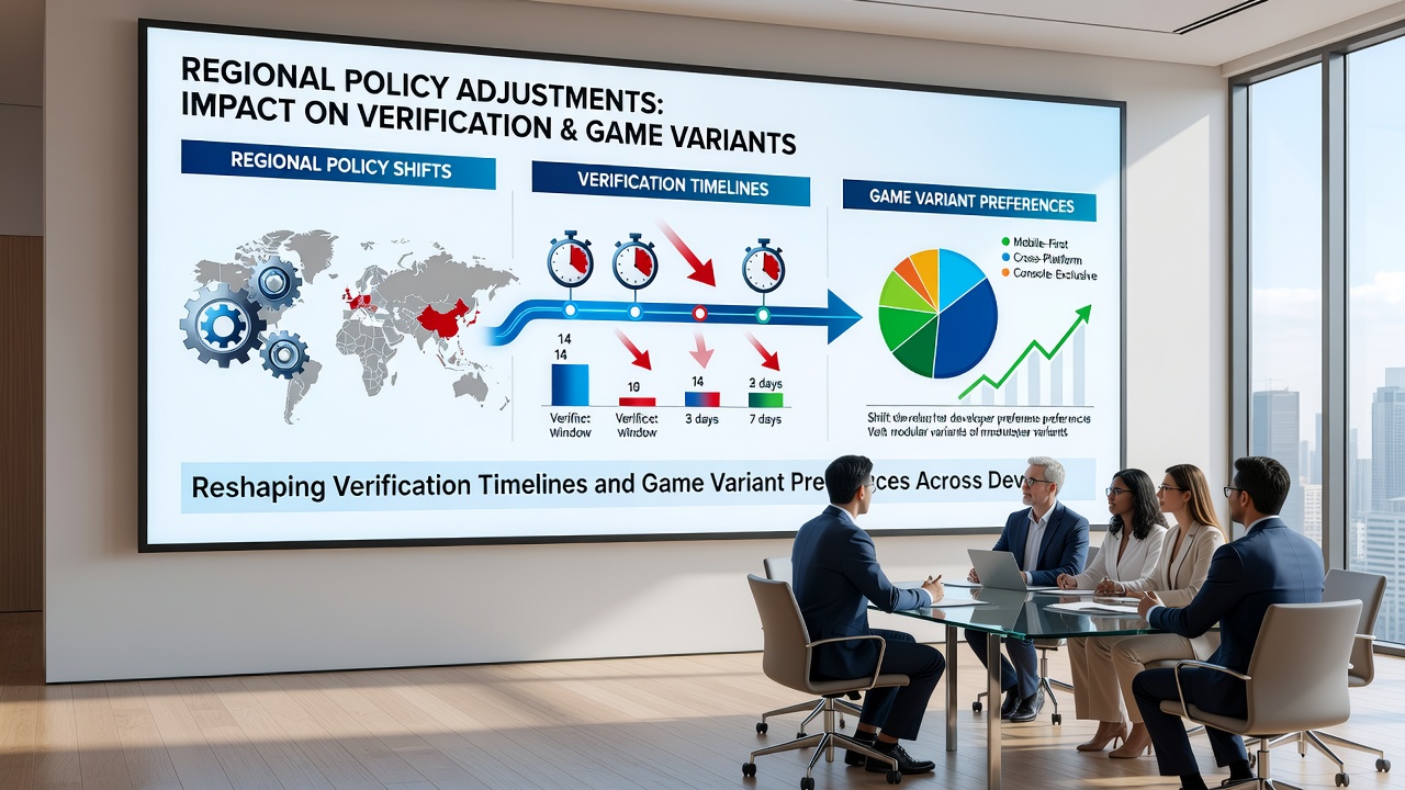Data visualizations showing verification timeline variations and shifts in poker variant preferences across device types