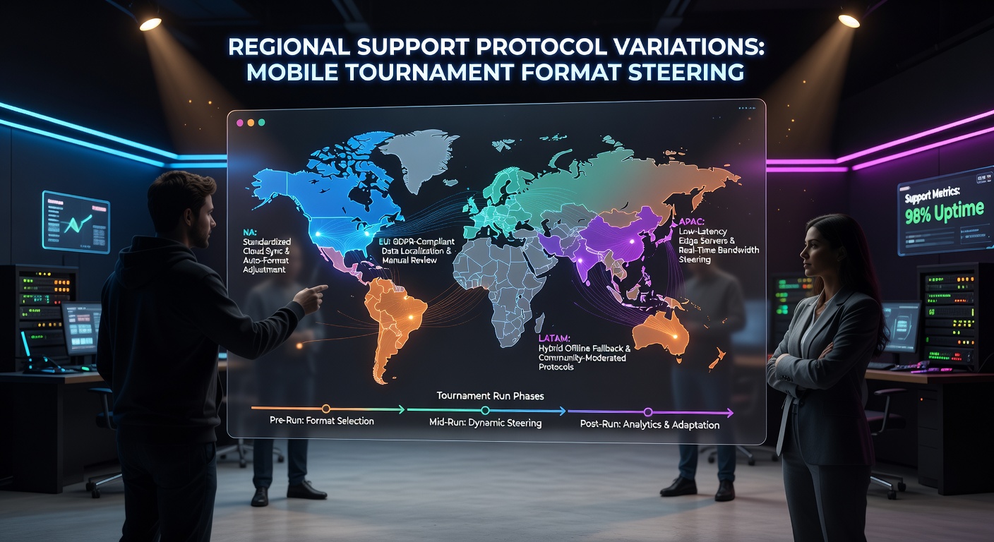 Regional differences in mobile poker tournament support protocols and format selections across global markets